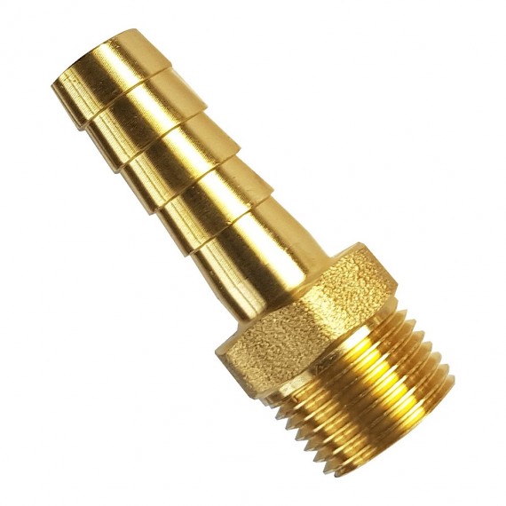 Barbed Hose tail 3/8" BSPT MALE x 5/16" 8mm ID