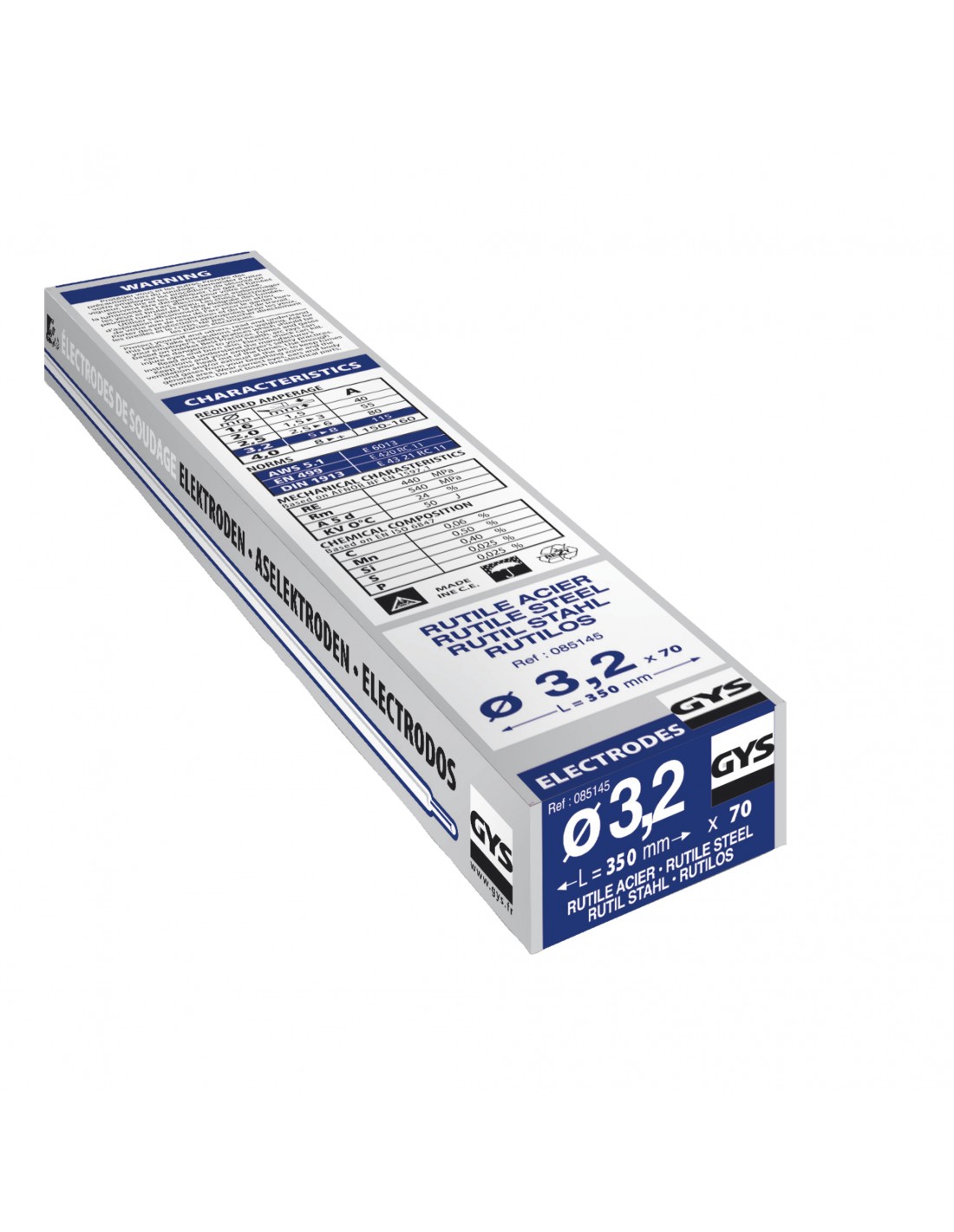 70 x RUTILE Electrodes Steel GY38 3.2mm