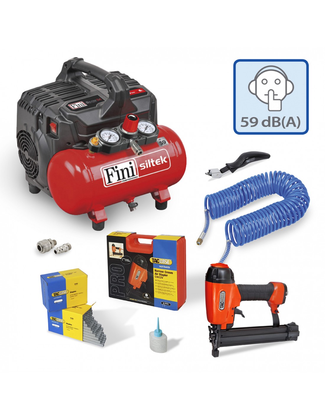 Low Noise Compressor Upholstery Stapler Kit