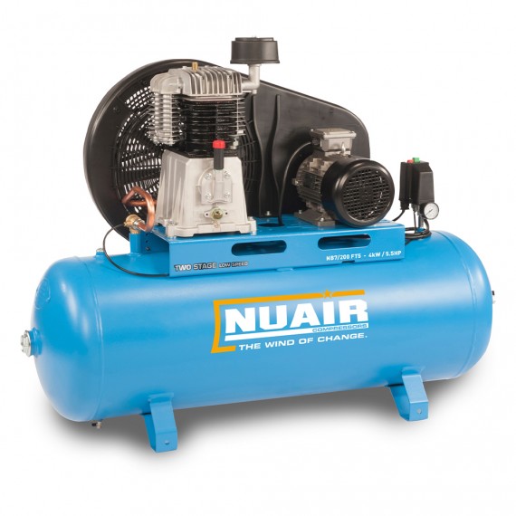 Nuair Belt Drive 5.5HP 200Litre 10Bar...