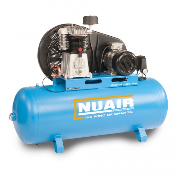 Nuair Belt Drive 7.5HP 270Litre 10Bar...